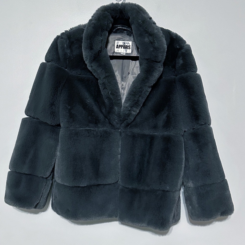 Apparis Sarah Faux Fur Coat in Gray Women's Small